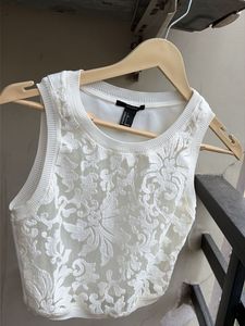Forever 21 White Lace Crop Top