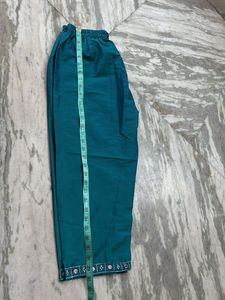 Teal Embellished Palazzos