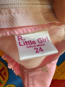 Pink Tiered Party Dress with Floral Detail
