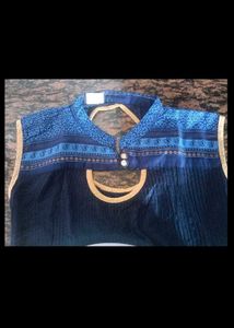 Navy Blue Flared Kurta/Gown