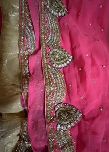 Stunning Pink Embroidered Saree
