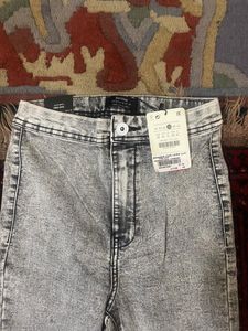 Bershka High Waisted Acid Wash Jeans