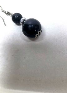 Elegant Black Beaded Earrings