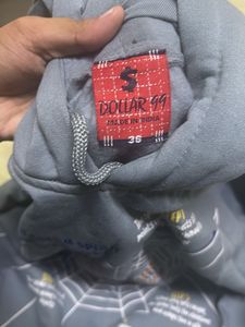 S size Grey Spider Web Hoodie