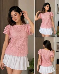 Chic Pink Lace Top