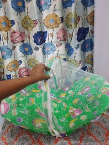 Baby bed with mosquito protection