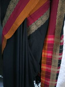 GentlyUsedElegantKhadiCottonSaree-StichedBl