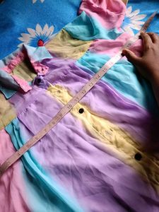Multicolour Shirt Cum Shrug