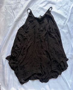 inported Flowy black Spaghetti Strap Top