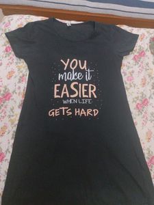 Black Colour Short Nighty