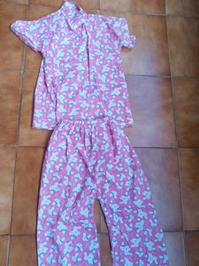 Cute Bunny Print Pajama Set