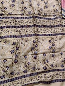 Traditional Kalamkari Art Floral design Silk Saree