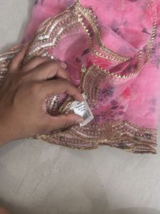 Beautiful Pink Floral dupatta