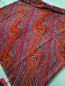 Red printed Dupatta