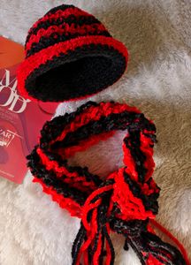 Handmade Crochet Beanie Cap With Stole