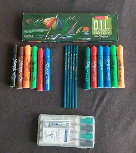 Art Supplies Bundle: Markers, Pencils & Pastels