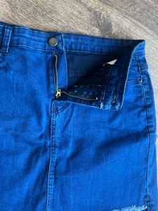 Denim Short Skirt - New Waist 28 inches