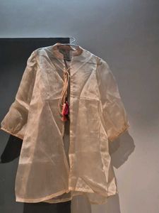 Sheer Organza shrug with Tassel
