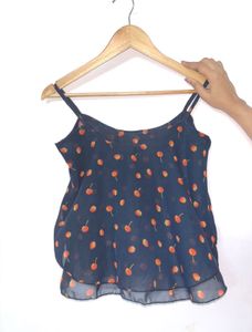 Cute Cherry Print Camisole Top
