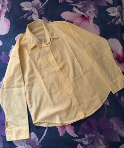 Yellow Striped Collared Shirt