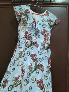 Women Printed Floral Dress Maxi Dres Long