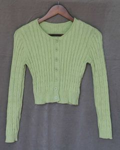 Green Knit Cardigan