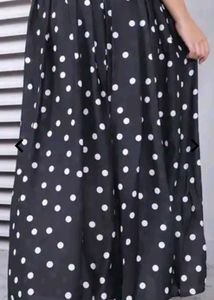 Shein Polka Dot A- line Long Skirt