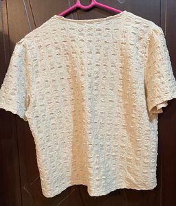 Textured Button-Up Blouse