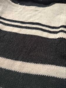 Striped Cardigan with Scarf