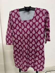Stylish Printed Cotton Corset Kurta