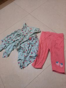 Beautiful Baby Girl Stylish  Top And Pajama Set