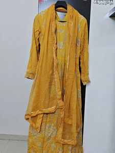 Stunning Yellow Embroidered Gown