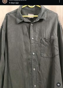 Classic charcoal black Men's Button-Up Shirt