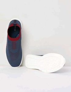 Stylish Blue Slip-On Sneakers
