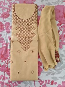 Elegant Embroidered Kurta Suit Material
