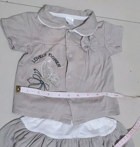 Baby Girls Daily Wear Top And Skirt