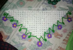 Boho Crochet Flower Hair Scarf Bandana