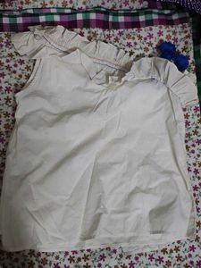 White Off-Shoulder Ruffled Top