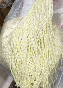 Cream Pearl Necklace Strand 5 bunch 5mm