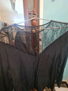 Elegant Black Lace Detail Top
