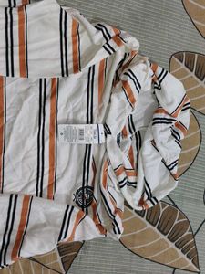 Striped Hoodie with Drawstring
