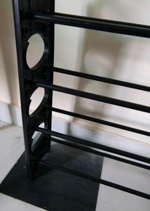 Shoe Stand With Adjustable Metal Shelves