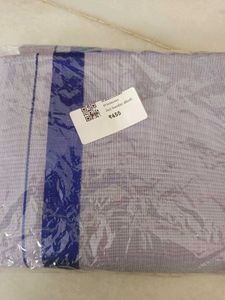 Traditional Dhoti with Blue Border