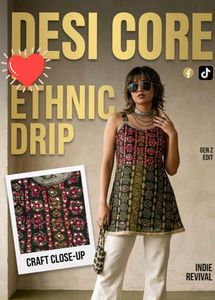 Vastralav Handcrafted Bandhani Short Kurti