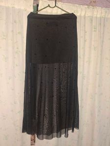 Sparkly Sheer Maxi Skirt