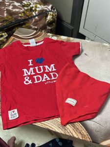 Red "I Love Mum &amp; Dad" T-Shirt