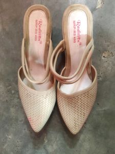 Stylish Nude Mesh Heels