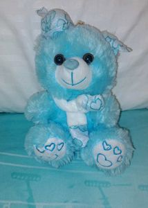 Adorable Blue Teddy Bear