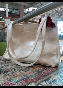 🌼✨ Original joinus Cream Tote Bag with Red Bow Ac