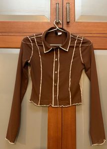 h&m mesh button up